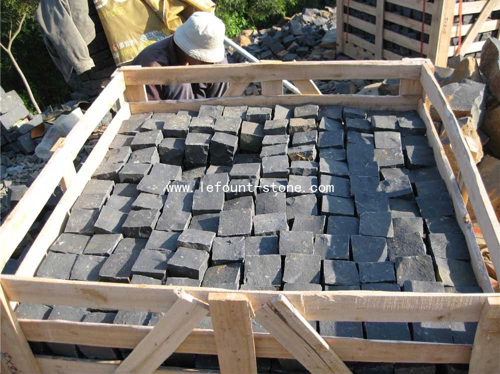 Black basalt cube-2